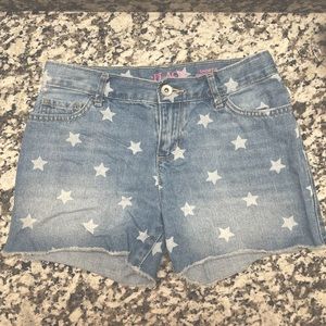 Children’s Place Cutoff Denim Shorts with stars Size 12